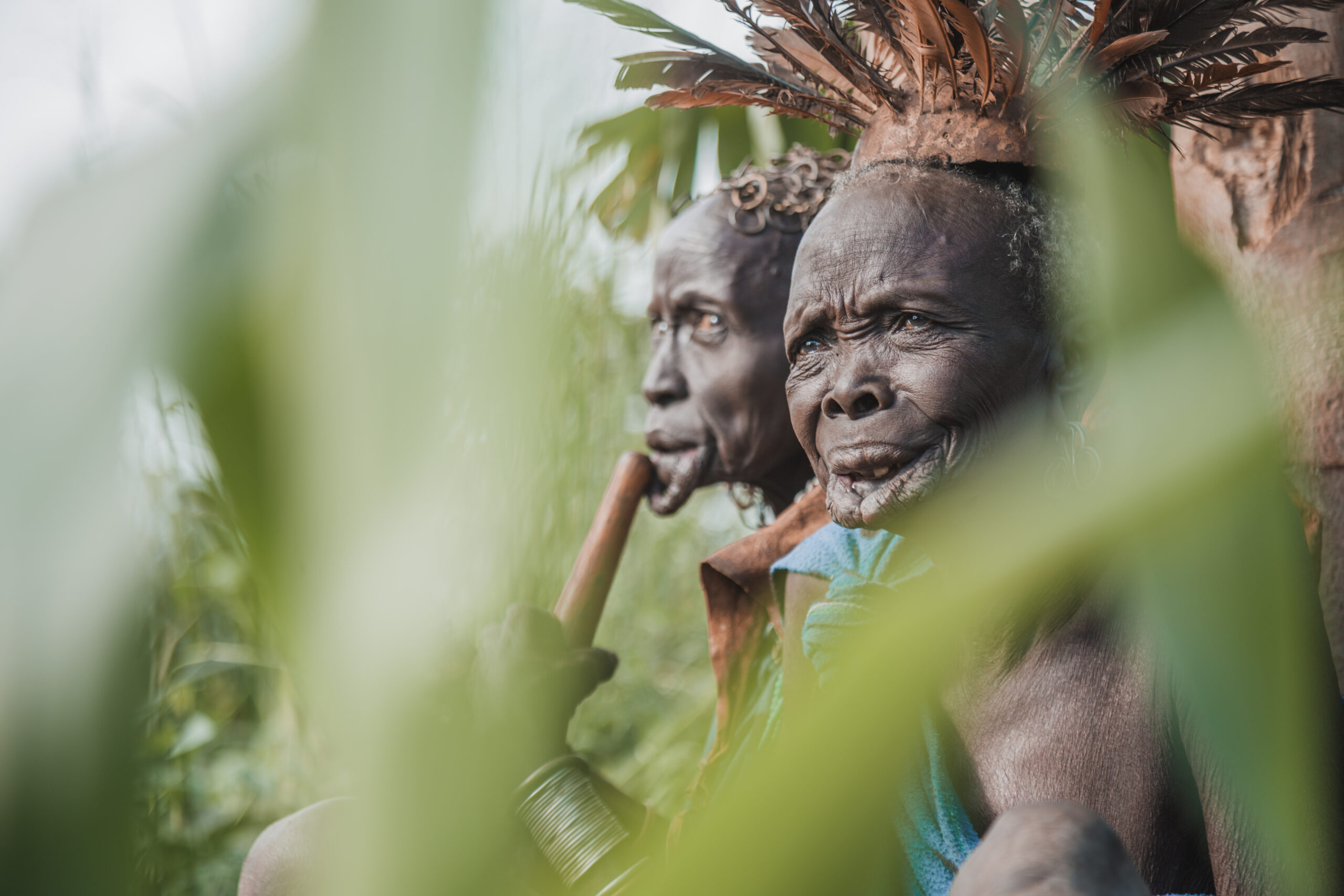 Suri Women Smoking Traditional Pipes - Surma