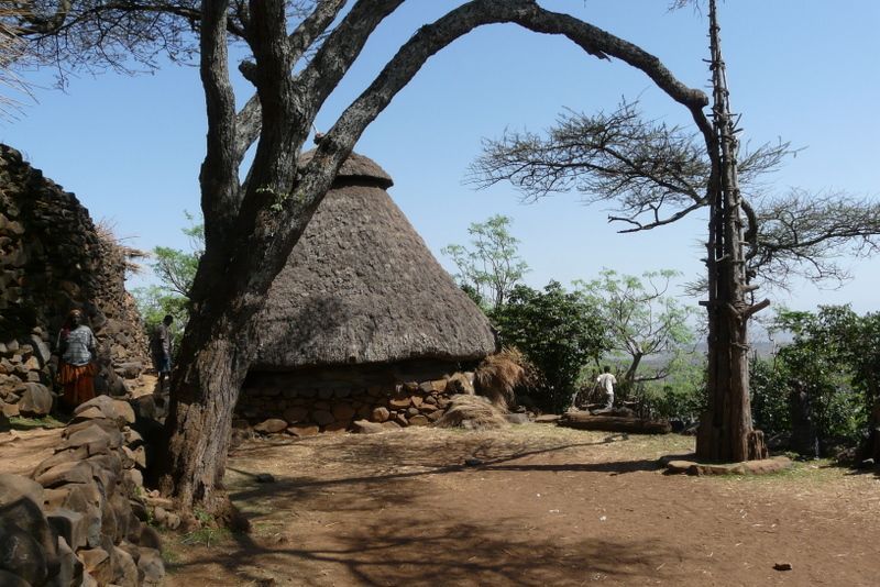 Konso - Village square with generation pole